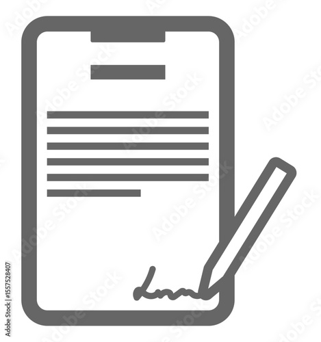 電子契約書のイラストアイコン