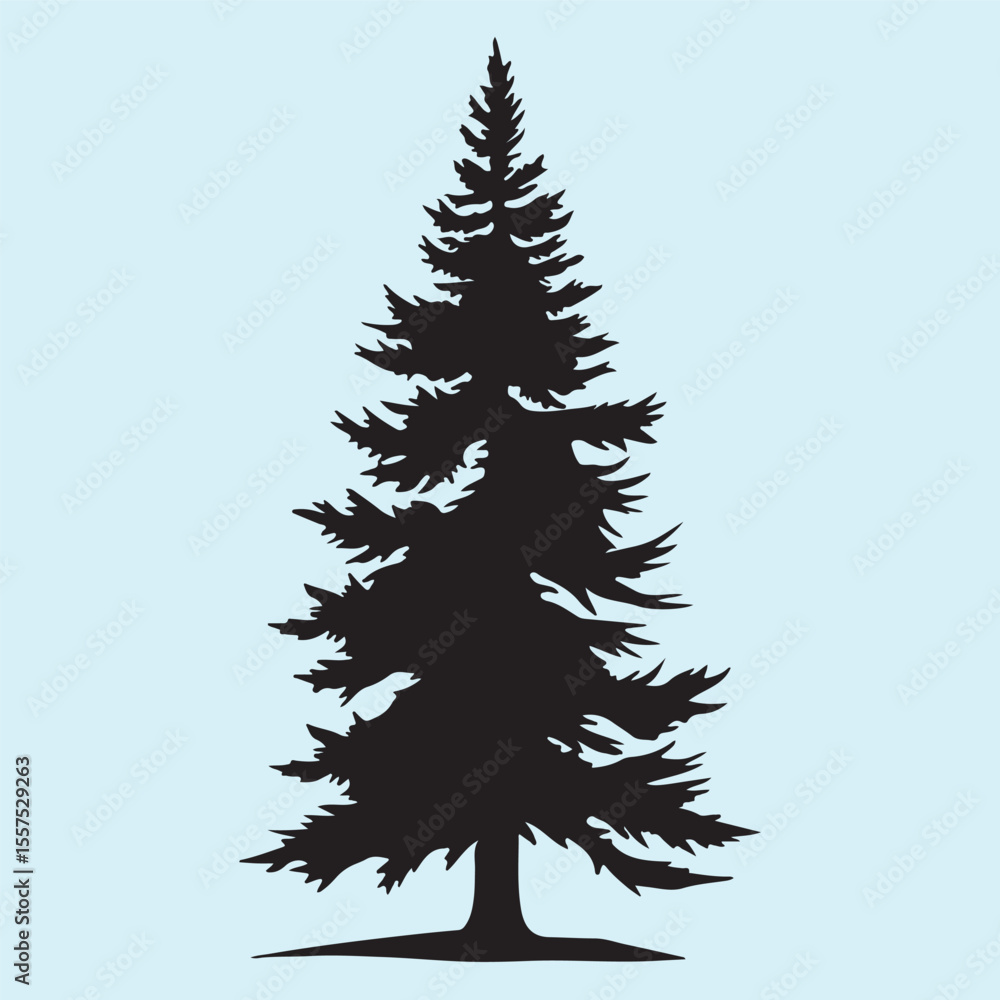 Obraz premium Christmas tree vector. pine tree