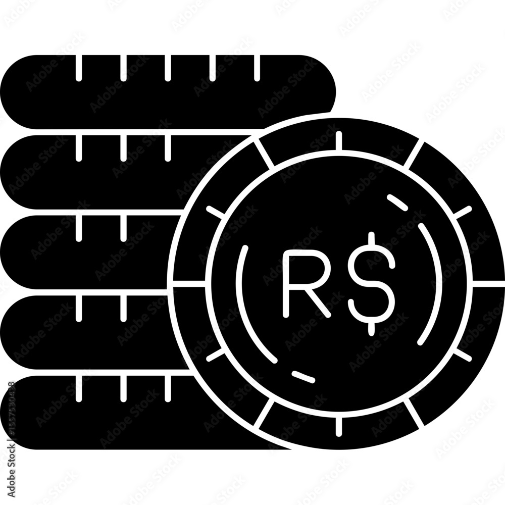 Fototapeta premium Brazilian Real Icon