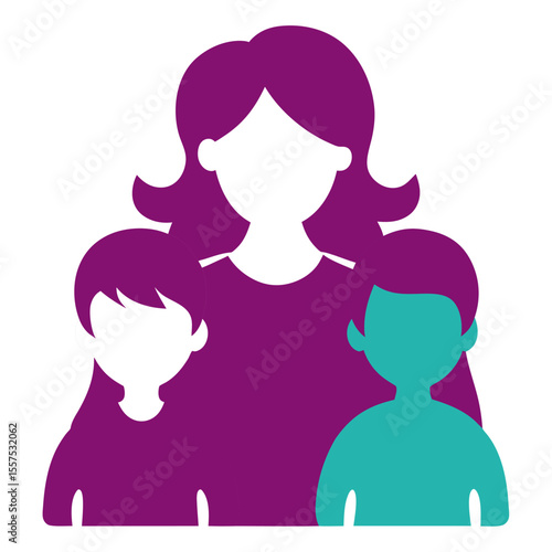 Loving Mother Hugging Two Children from Behind Happy Family Embrace Tender Moment Childhood Care Protection Parental Love Family Togetherness Warmth Affectionate Joyful
