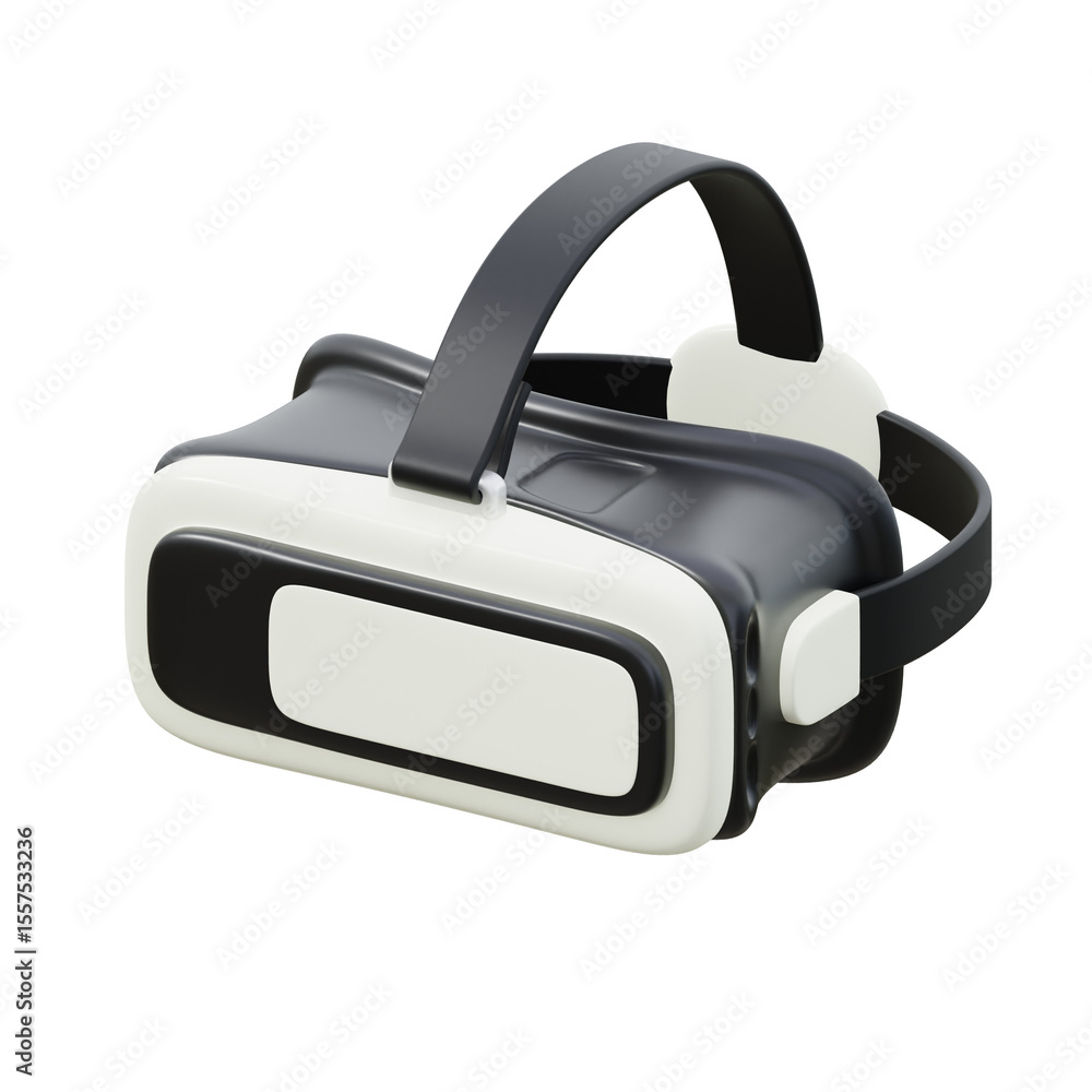 black and white 3d icon VR Box illustration black and white 3d icon VR Box illustration