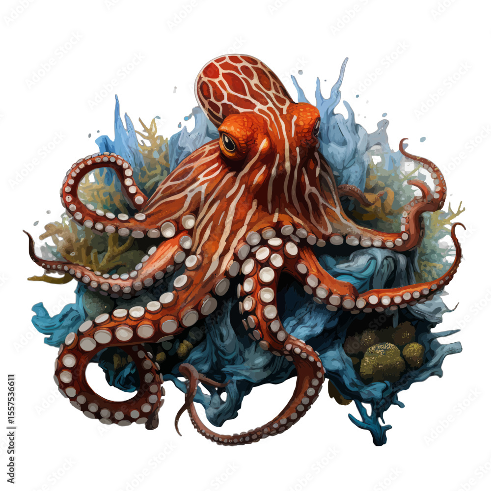 Fototapeta premium coral octopus
