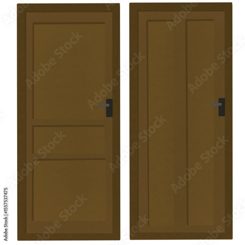 closed wooden door