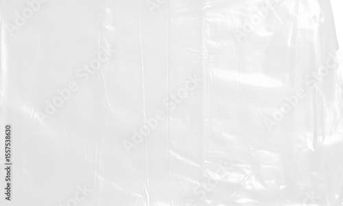 Fotografi plastic transparent cellophane bag on white background