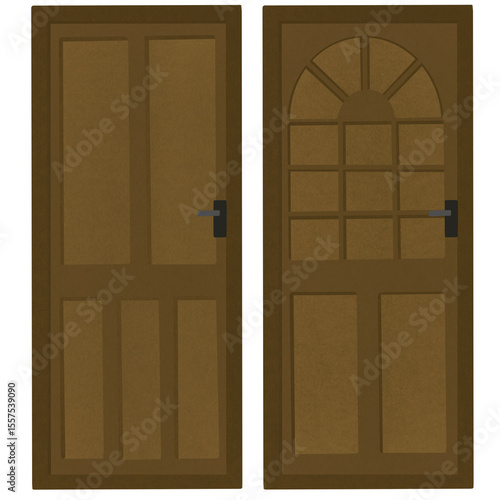 closed wooden door