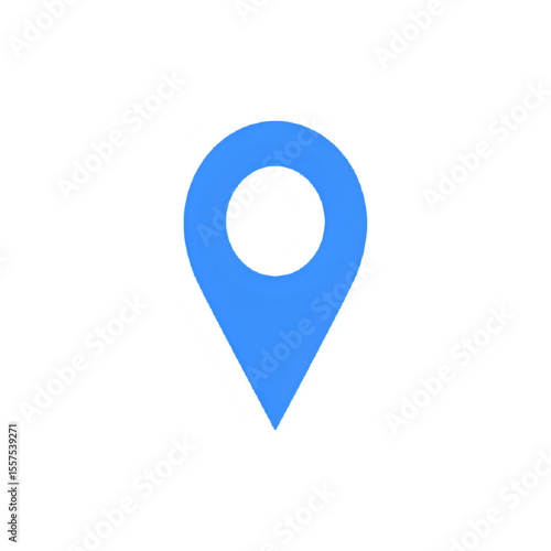 Free Download Location Icon: Blue Map Pin Graphic for Website and App Design - GFXLoad