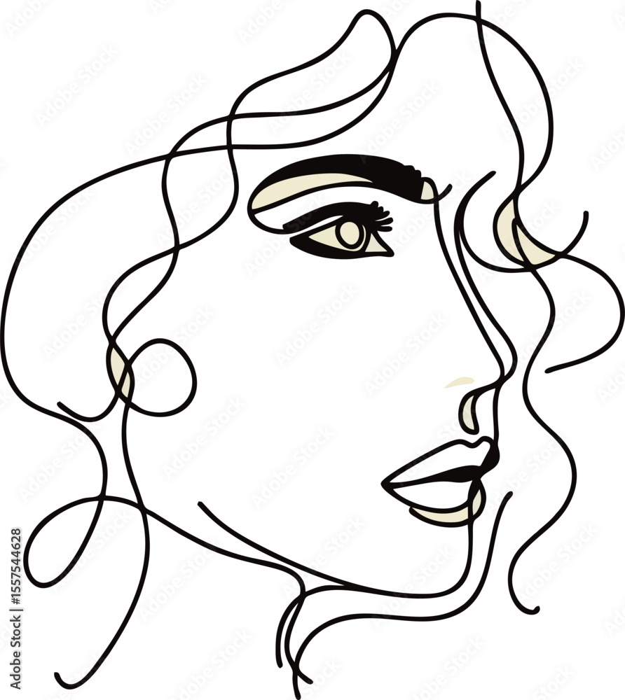 One Line Art of Human Silhouette – Flat Style One Line Art of Human Silhouette – Flat Style