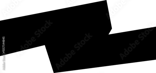black dual layer banner