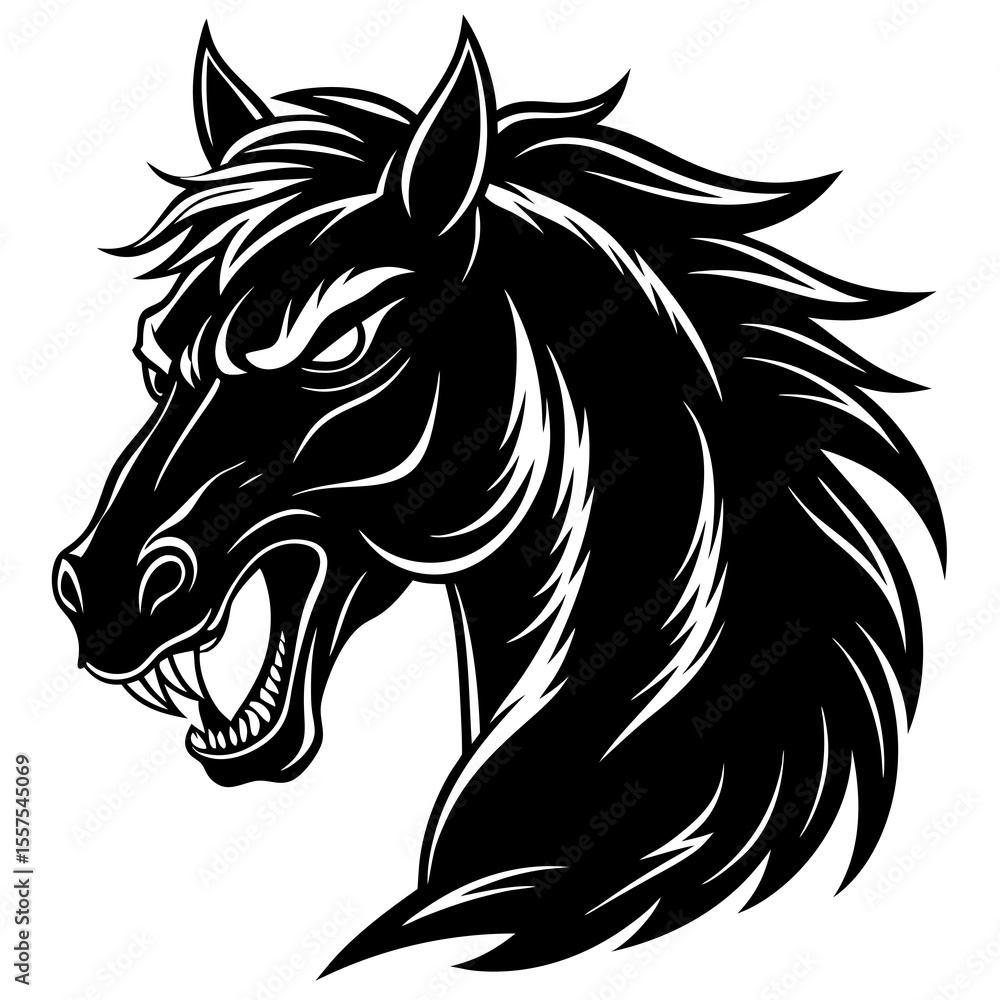 horse head silhouette horse head silhouette