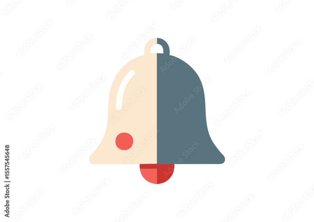 Obraz premium Notification bell icon with alert dot, concept 