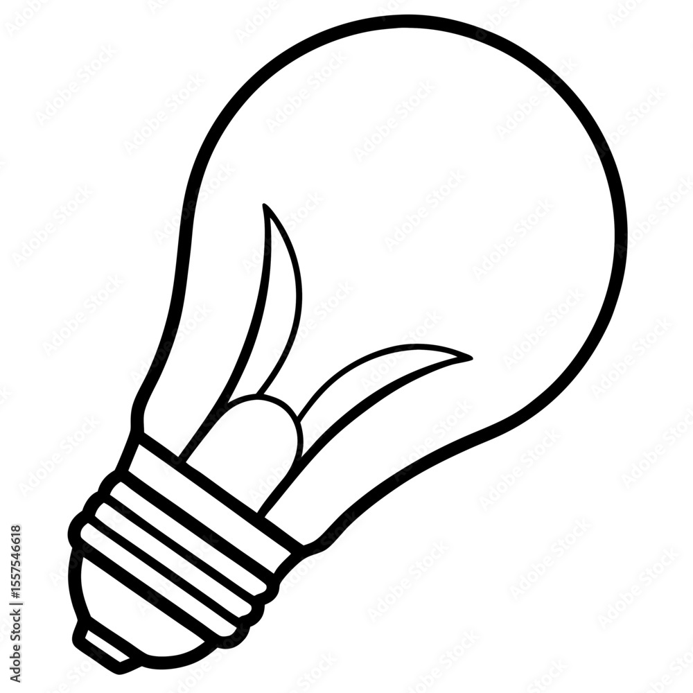 Obraz premium led_bulb line art vector