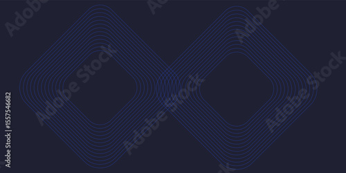 Abstract blue background with glowing geometric lines. Modern blue gradient square shape design. Futuristic technology concept. Suit for brochure, corporate, website, poster, banner, cover modern
