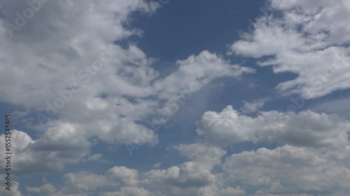 Time lapse clouds on blue sky