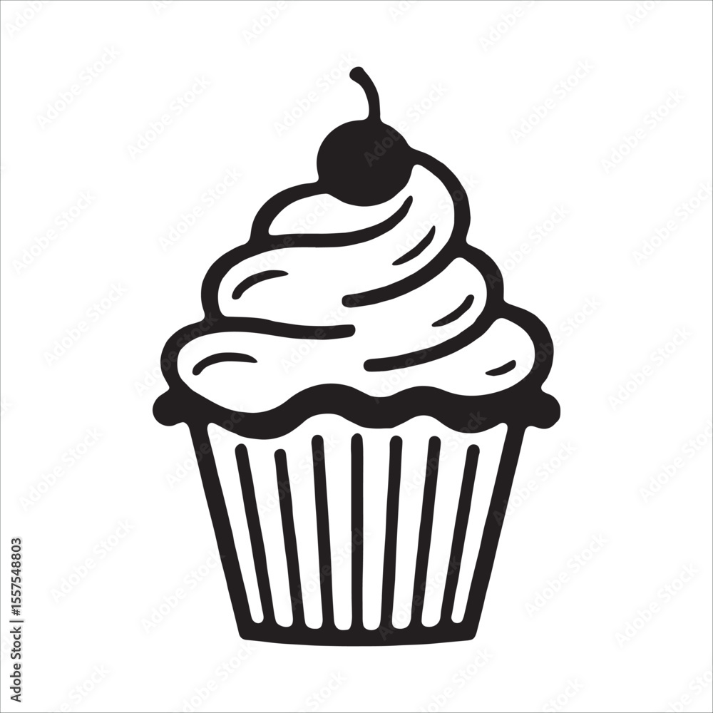 vector illustration of a cupcake vector illustration of a cupcake