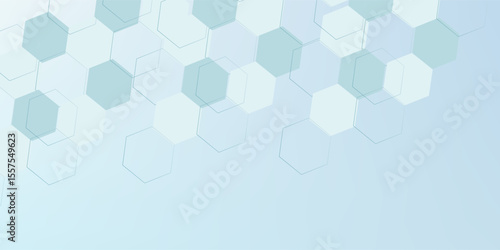 Geometric background texture with molecular structures and chemical compounds