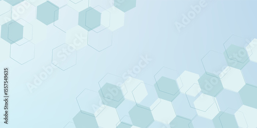 Geometric background texture with molecular structures and chemical compounds