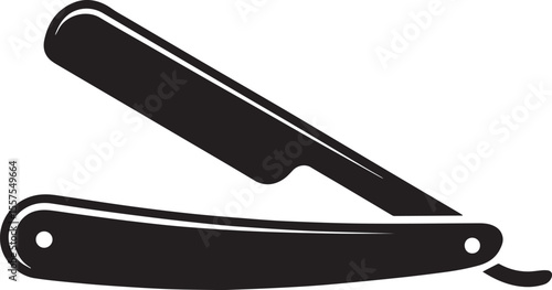 Classic Straight Razor Vector Icon
