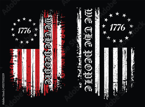 We The People 1776 American Flag Design