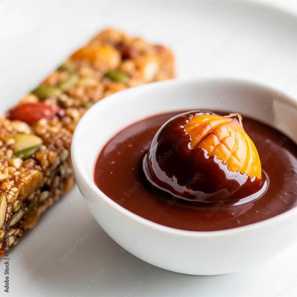 Wholesome Energy Bar and Chocolate-Dipped Chestnut Wholesome Energy Bar and Chocolate-Dipped Chestnut