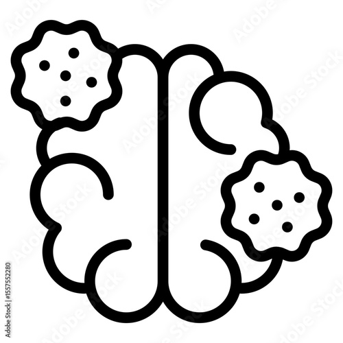 Tumor brain in vector illustration