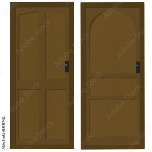 closed wooden door