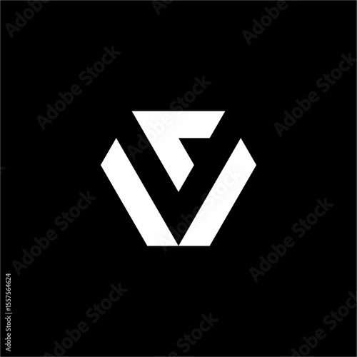 The VC or CV initials logo is modern, simple, elegant and unique. Suitable for technology, computer, internet and security companies.	