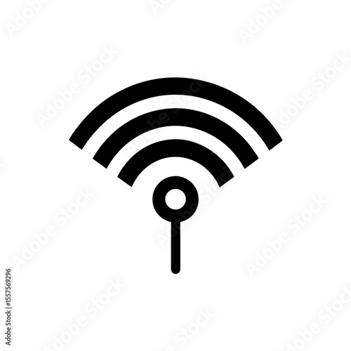 wi fi signal icon vector flat and clean look