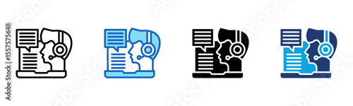 Live Chat icon Multi Style Vector Illustration