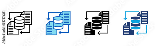 Data Synchronization icon Multi Style Vector Illustration