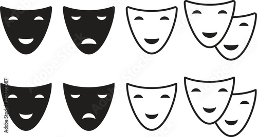 Theater icon set. Theater icon vector illustration.