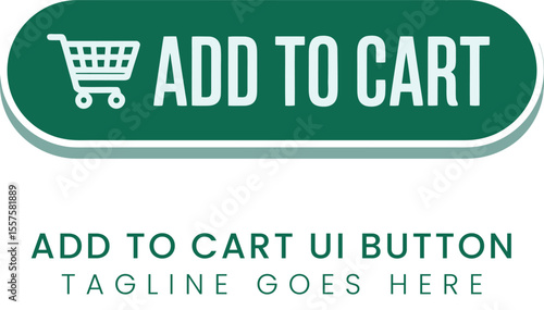 Add to cart button with shopping cart icon for ecommerce applications