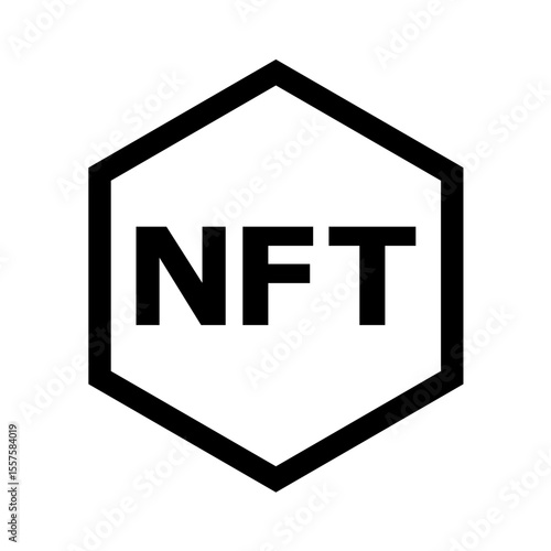 NFT icon logo. Vector image