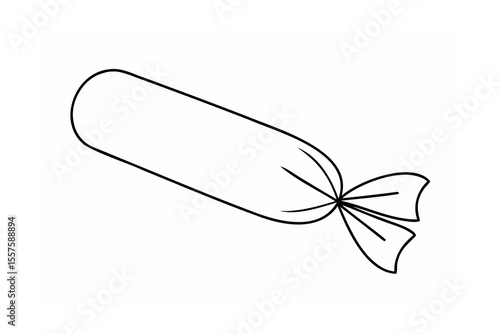 Sausage wrapped in paper food meat