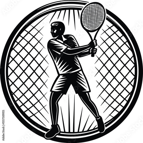 A female tennis player in action on the court, actively playing the sport with her racket and a ball during a fun summer game competition, tournament play, backhand, forehand