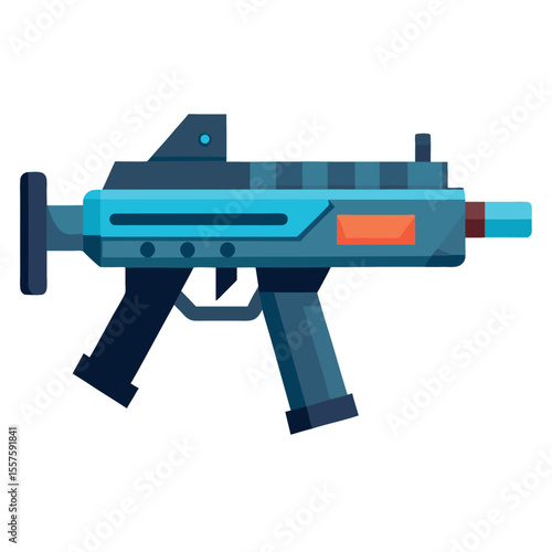 Retro light gun gaming controller isolated on white background