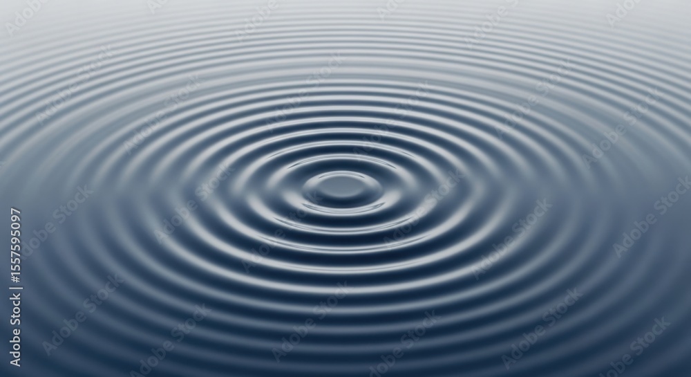 Concentric Ripples Emanating from a Central Point Across a Serene Water Surface Concentric Ripples Emanating from a Central Point Across a Serene Water Surface