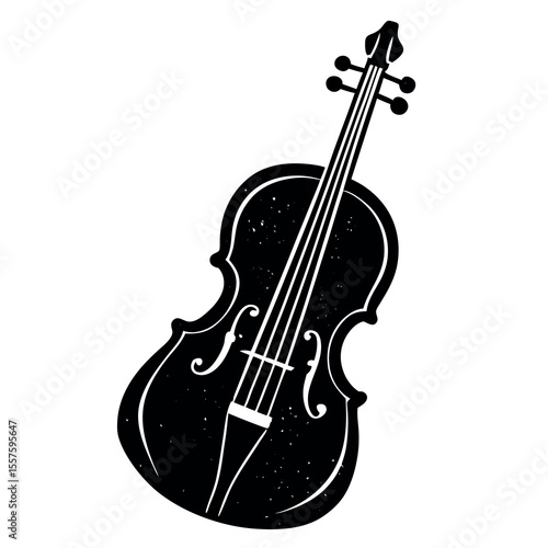 Musical rosin block icon silhouette for string instruments