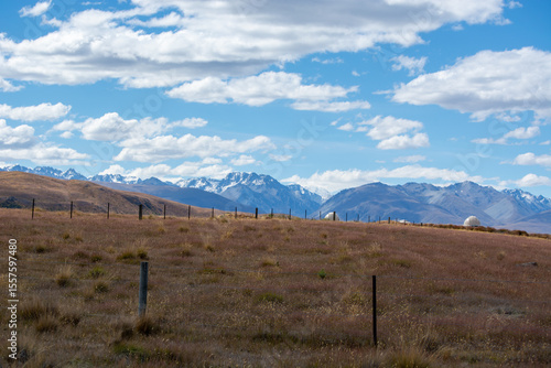 Scenic Mountain Landscape with Snow-Capped Peaks