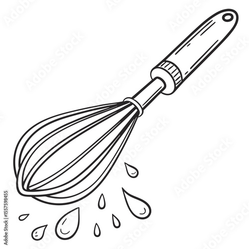 A silicone pastry brush, ideal for basting and glazing, isolated on a clean white background with empty space.