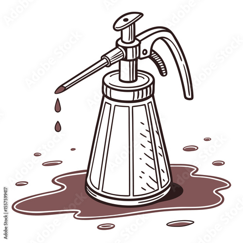 A versatile sauce dispenser, ideal for table service and portion control, isolated on a clean white background with space.