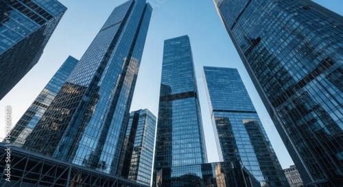 Wallpaper Mural Modern Glass Skyscrapers Reflecting the Sky in a Cityscape Torontodigital.ca
