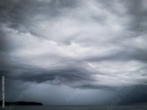 storm clouds over the sea