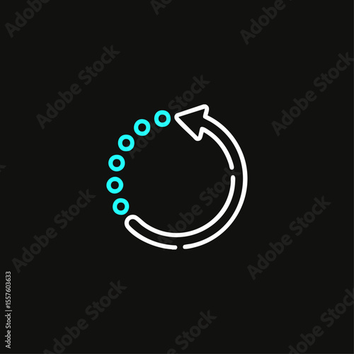 Loading icon logo flat vector design