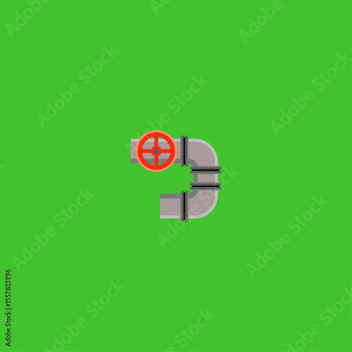 Valve icon logo flat vector design