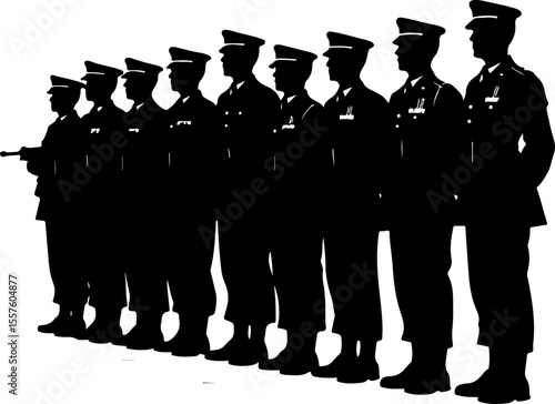 Soldier Silhouettes with Weapons and Gear vector