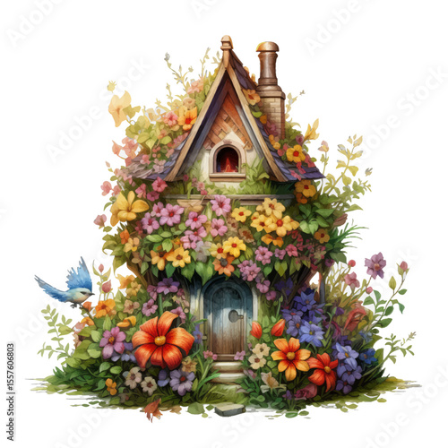 tree with birdhouse