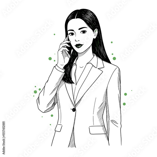 Businesswoman talking on mobile phone