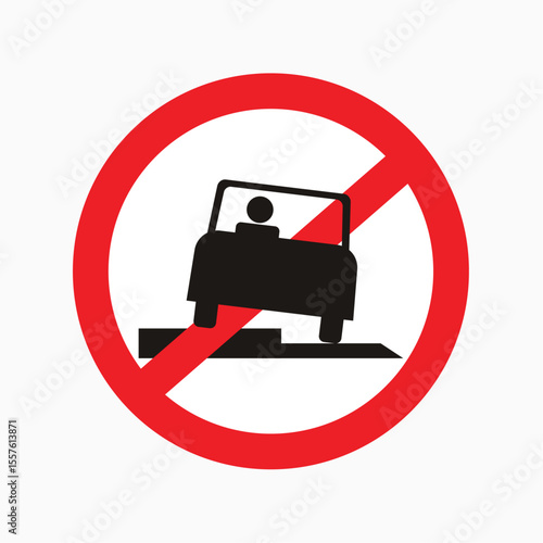 No Vehicle Access Sign: A bold illustration of a "No vehicle access" road sign, communicating a clear message about restricted entry with impactful visual.