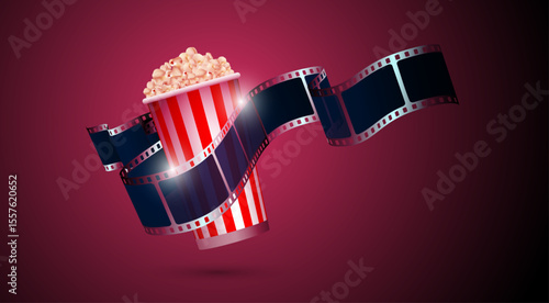 spettacolo, pop corn, video, cinema, grafica, pellicola film, bobina