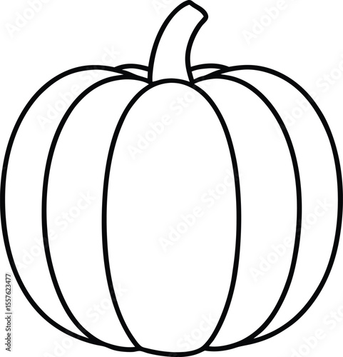 Classic Line Art Pumpkin Illustration Simple, Elegant Fall Design
